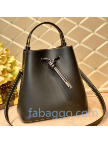 Louis Vuitton Soft Calfskin Knot Bucket Bag MM M45394 Black 2020