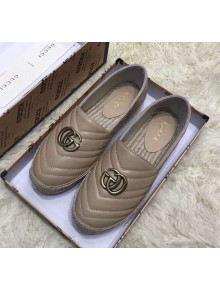 Gucci Leather Espadrille with Double G 551890 Beige 2019