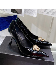 Versace La Medusa Patent Leather Pumps 9.5cm Black 2021 07