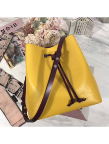 Louis Vuitton Epi Leather Neonoe Bucket Bag M54369 Yellow/Purple 2018