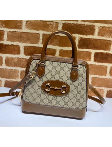 Gucci GG Supreme canvas 1955 Horsebit Small Top Handle Bag 621220 2020