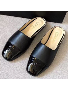 Chanel Lambskin Flat Mules Black 02 2019