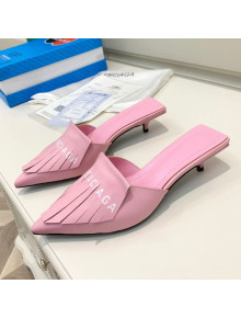 Balenciaga Tassel Heel Mules 3cm Pink 2021