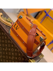 Louis Vuitton LV x NBA Small Handle Trunk Bag in Orange Leather M45785 2021