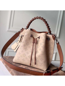 Louis Vuitton Muria Mahina Monogram Perforated Leather Bucket Bag M55801 Nude 2019