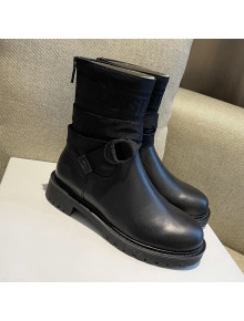 Dior D-Major Ankle Boots in Technical Fabric and Calfskin All Black 2021