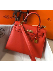 Hermes Kelly 25cm Top Handle Bag in Epsom Leather Orange 2020