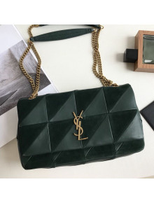 Saint Laurent Medium Jamie Bag in Patchwork Leather 515821 Green 2018