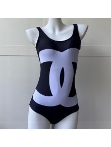 Chanel CC One-Piece Swimwear Black/White 2021