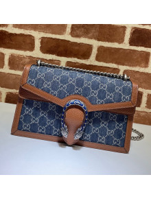 Gucci GG Jacquard Denim Dionysus Small Shoulder Bag 400249 Blue 2021