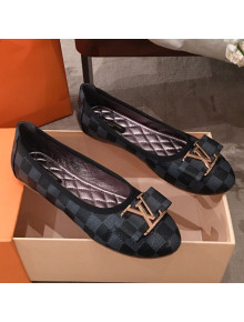 Louis Vuitton Damier Graphite Canvas LV Bow Flat Ballerina 2020