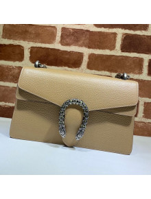 Gucci Dionysus Leather Small Shoulder Bag 400249 Beige 2021