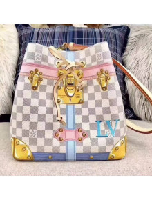 Louis Vuitton Summer Trunks Damier Azur Canvas Neonoe Bucket Bag M60649 2018