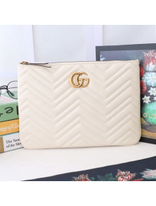 Gucci GG Marmont Leather Pouch ‎525541 White 2019