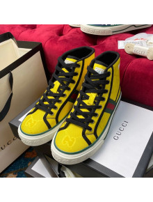 Gucci Off The Grid Tennis 1977 High-Top Sneakers in Yellow GG Canvas 10 2020 (For Women and Men)