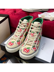 Gucci Tennis 1977 High Top Sneakers in GG Apple Canvas 12 2020 (For Women and Men)