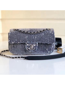 Chanel Sequin Small Flap Bag A57412 Black 2018