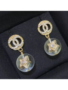 Chanel Resin CC Short Tassel Earrings AB2554 2019