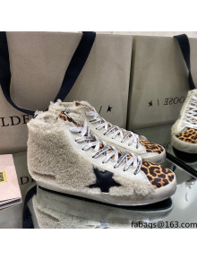  Golden Goose Francy Sneakers in Shearling and Leopard Print 2021