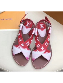 Louis Vuitton LV Escale Palma Flat Sandal Red 2020