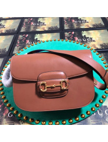 Gucci Leather 1955 Horsebit Small Shoulder Bag 602206 Brown 2019