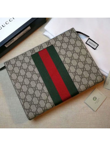 Gucci GG Supreme Web Pouch 475316 Beige 2019