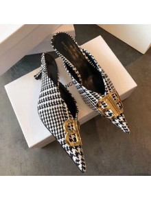 Balenciaga Kitten Heel BB Checker Mules 2018