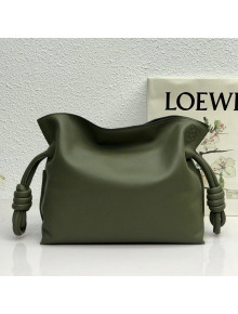 Loewe Flamenco Clutch in Nappa Calfskin Army Green 2022