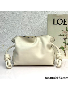 Loewe Mini Flamenco Clutch in Nappa Calfskin Off-white 2022