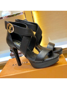 Louis Vuitton Horizon LV Circle Platform High-Heel Sandal Black 2019