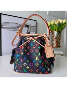 Louis Vuitton Colored Monogram Canvas Bucket Bag M42229 Black