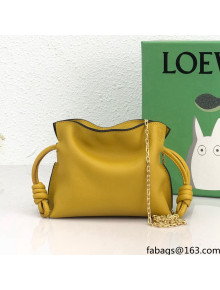 Loewe Nano Flamenco Clutch in Nappa Calfskin Yellow 2022