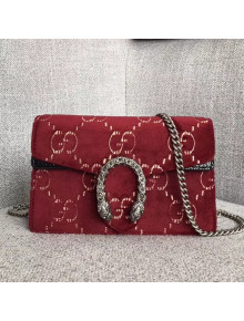 Gucci Dionysus GG Velvet Mini Bag 476432 Red 2018