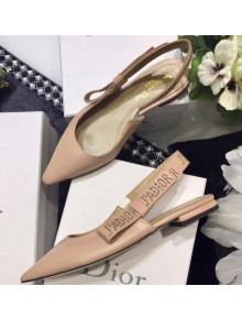 Dior "J'Adior" Ballet Shoe High-Heeled Pump in Calfskin with Studs Nude 2018