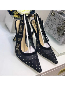 Dior "J'Adior" 9.5cm High-Heeled Pump in Dotted Swiss Black 2018