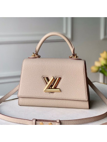 Louis Vuitton Twist One Handle Bag PM in Nude Taurillon Leather M57214 2020