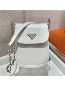 Prada Brushed Leather Mini Bag 1BH185 White 2021