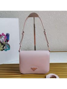 Prada Brushed Leather Shoulder Bag 1BD308 Pink 2021