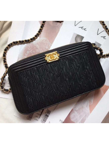 Chanel Drape Chain Phone Holder Black 2019