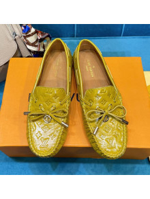 Louis Vuitton Gloria Monogram Leather Flat Loafer Mustard Yellow 2021