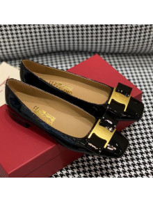 Salvatore Ferragamo Patent Leather Bow Pumps 2.5cm Black 2021