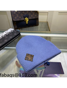 Louis Vuitton Wool Patch Knit Hat Blue 2021 110597