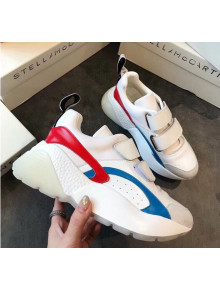 Stella McCartney Eclypse Velcro Calfskin Sneaker White/Red/Blue 2019