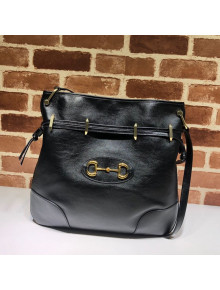 Gucci 1955 Horsebit Leather Messenger Bag ‎602089 Black 2019