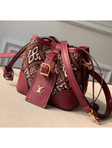 Louis Vuitton Monogram Print Canvas Mini Bucket Bag M69973 Burgundy 2020