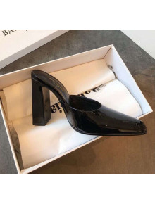 Balenciaga Round Toe Calfskin Mules Pumps Black 2019