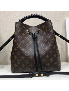 Louis Vuitton Braided Handle Monogram Canvas NéoNoé Bucket Bag Noir F/W2018