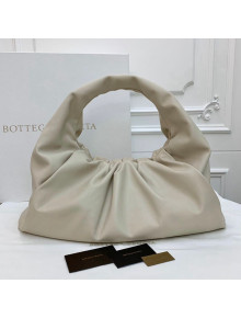 Bottega Veneta Large BV Jodie Leather Hobo Bag White 2020