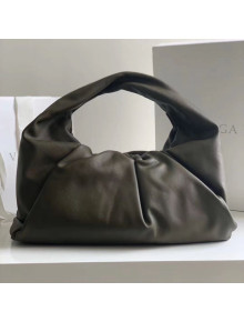 Bottega Veneta Small BV Jodie Leather Hobo Bag Dark Green 2020