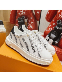 Louis Vuitton Time Out Signature Print Leather Sneakers White/Black 2021